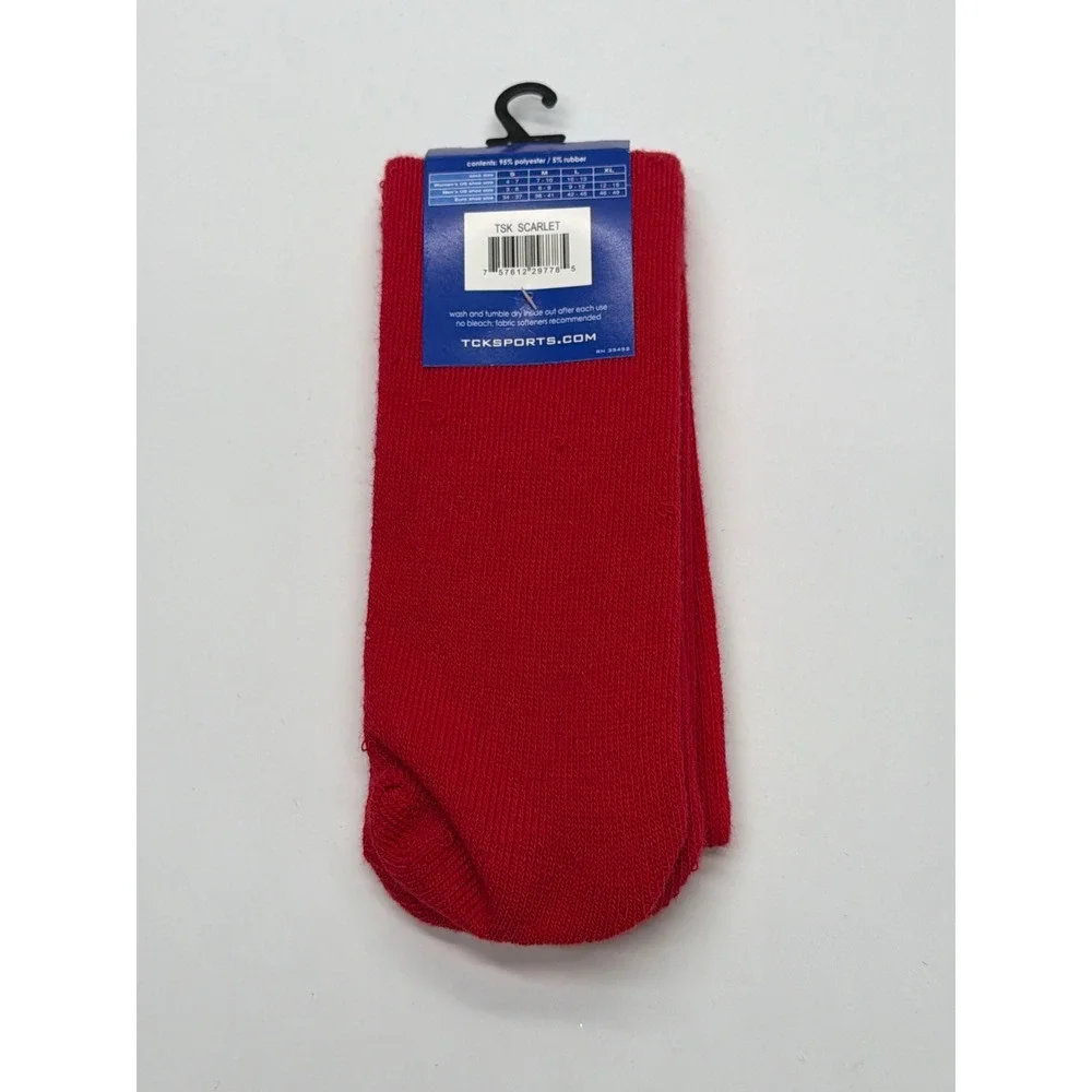 TCK Multisport Athletic Socks Red Over the Calf Football Soccer Baseball TSK L